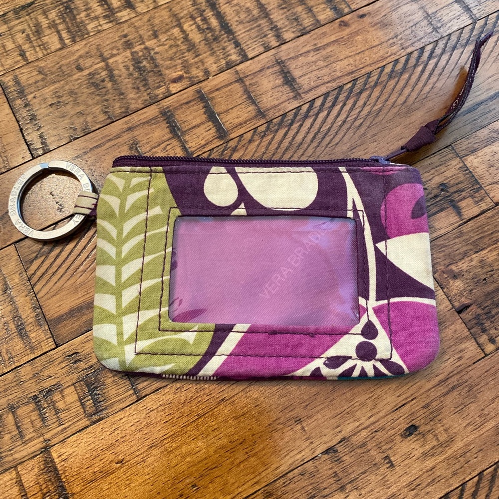 Vera Bradley Keychain Zip ID Wallet!